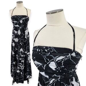 Vintage Limited Womens Y2K Fairy Grunge Maxi Dress Size 4 Black Dark Romantic